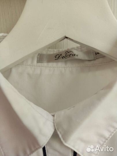 Рубашка белая школьная для девочки хлопок