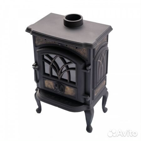 Чугунная печь-камин 