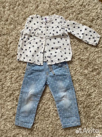 Пакет вещей для девочки р.80-86