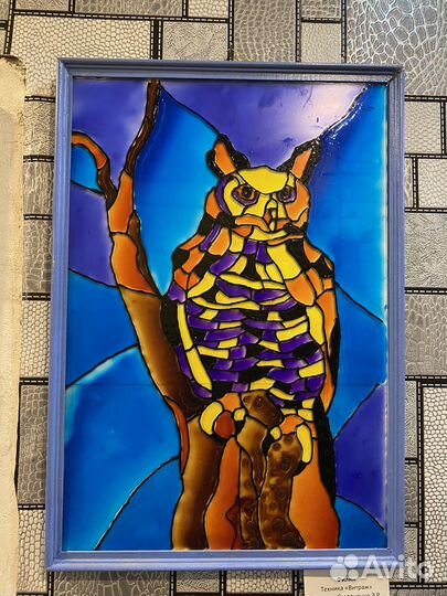 Картина сов ручная работа