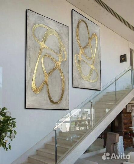 Абстракция. Поталь. Золотая картина