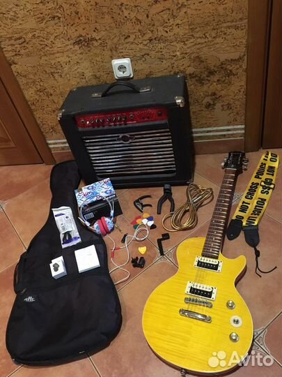 Электрогитара Epiphone Les Paul с комбо Aria + К/Т