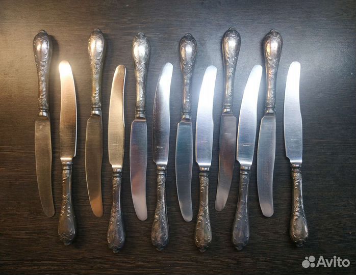 Ножи десертные посеребренные 1960 г