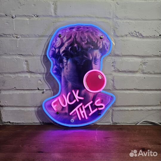 Неоновые вывески с принтом David