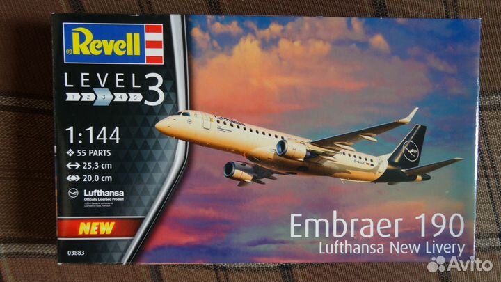 Модели Embraer-170 -190 -195 Revell Karaya 1/144