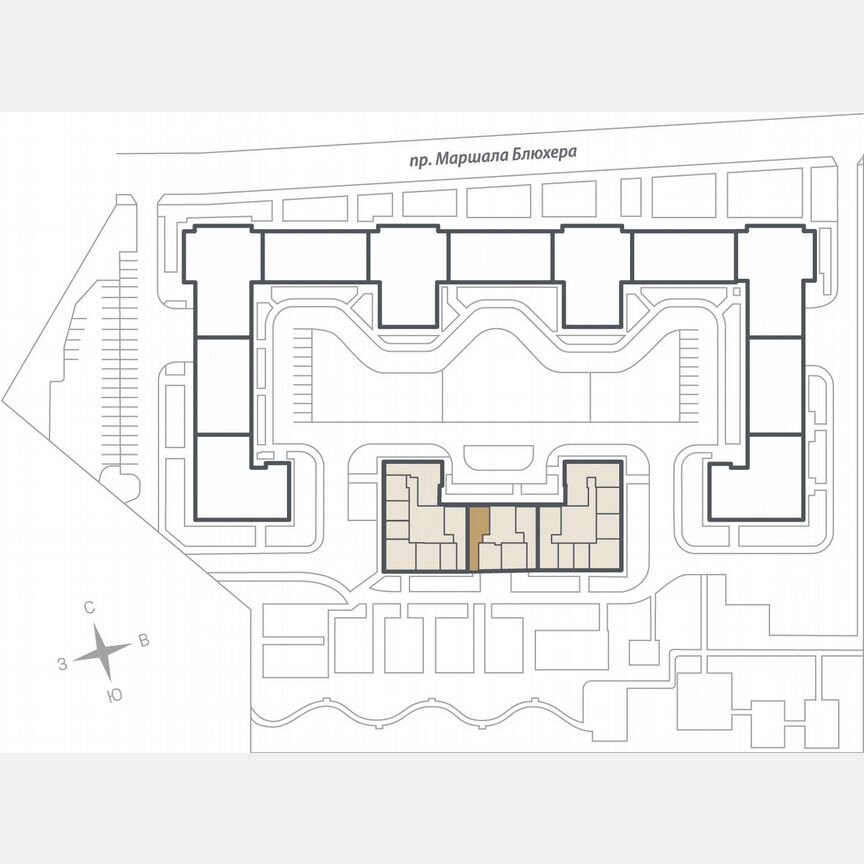 2-к. квартира, 65,9 м², 10/16 эт.
