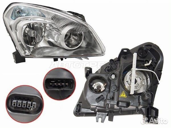Фара nissan qashqai/dualis 06-14