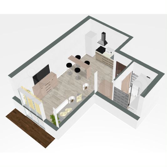 Квартира-студия, 33,2 м², 4/9 эт.