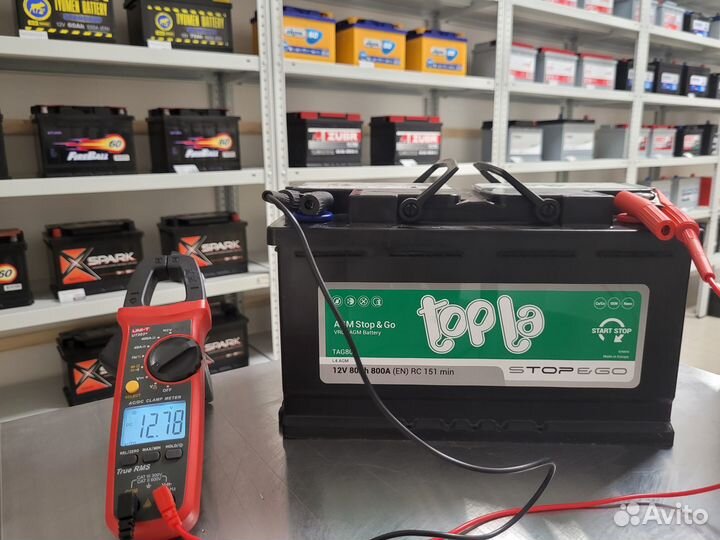 Аккумулятор topla AGM 80Ah о.п. 800A L4 315x175x19