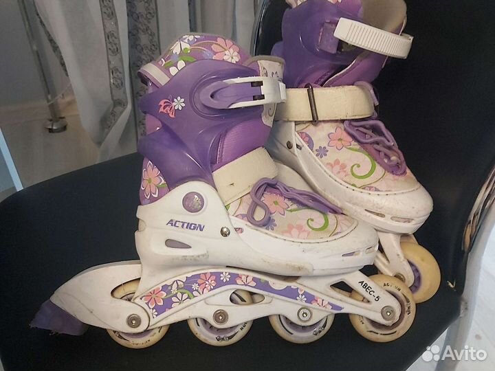 Роликовые коньки детские раздвижные