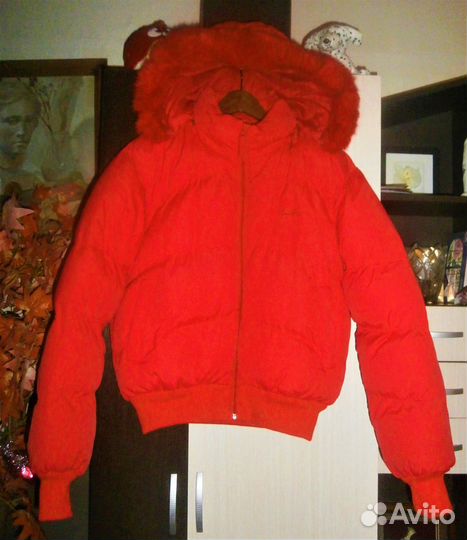 Спорт.Пуховик.Унисекс.Натур.мех.Большой р-р