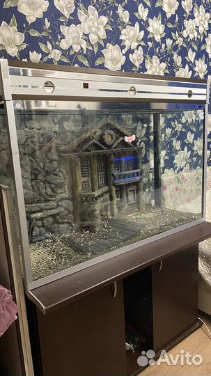 Аквариум 400 литров с тумбой. Размеры 120*43*86