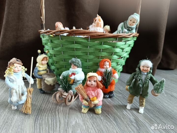 Ёлочные ватные игрушки