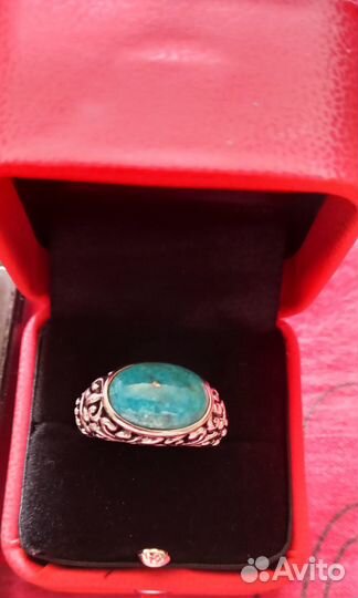 Кольцо серебряное с бирюзой