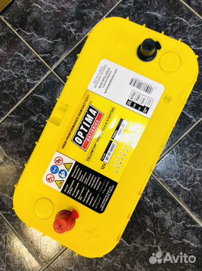 Аккумулятор Optima RED 50Ah 1000A боковые клеймы н