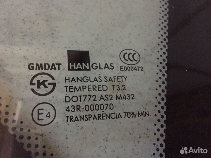 Форточка двери задней chevrolet aveo шевроле авео