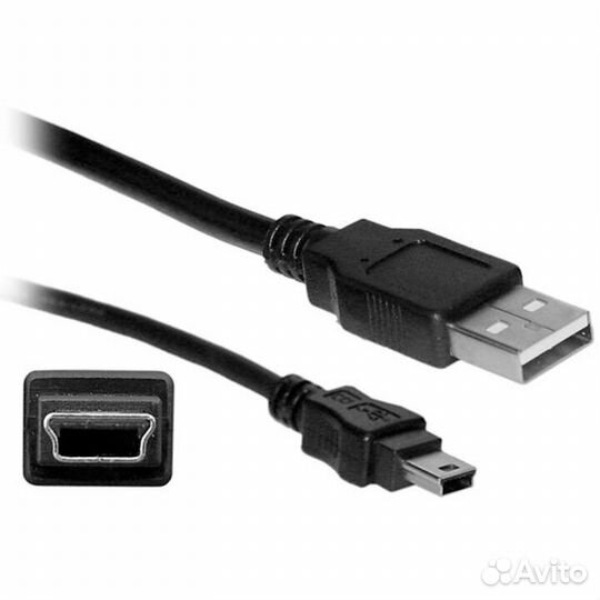 Кабель мини USB на USB 2.0 бу простые и с феритом