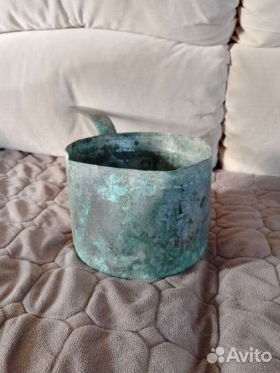 Ковш старинный медный