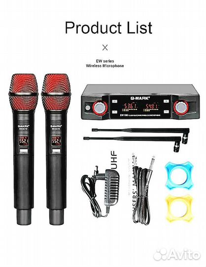 Высококач. радиосист.EW100 GMark для караоке новая
