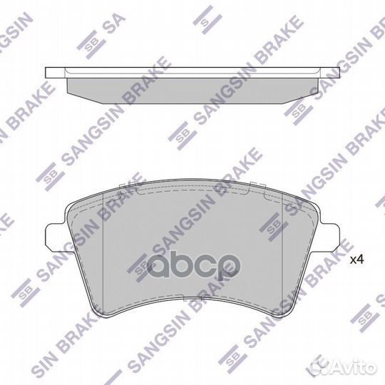 Колодки передние renault kangoo 08- SP4059 SP4059