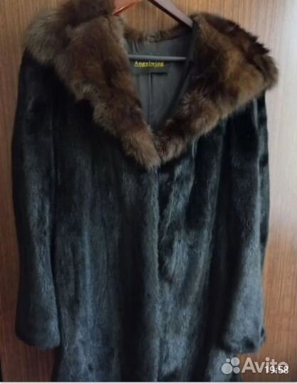 Шуба норковая р. 50 52 с капюшоном