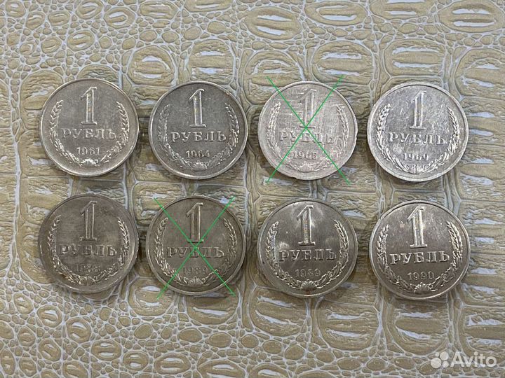 1 рубль СССР. Погодовка