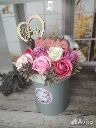 Букет из мыльных роз