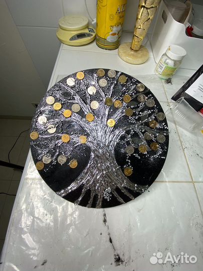 Картина интерьерная денежное дерево