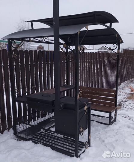 Мангальный комплекс / Мангал с крышей тандем