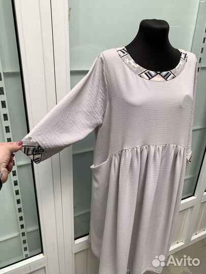 Платье лен Италия 42.46 новое