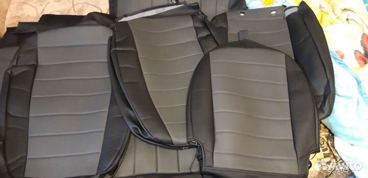 Автомобильные чехлы из экокожи на а/м шкода рапид