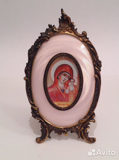 Рамка серебро эмаль гильоше