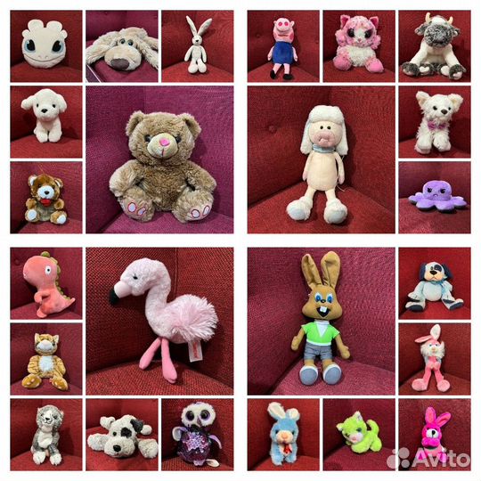 Мягкие (плюшевые) детские игрушки (зайцы, мишки)