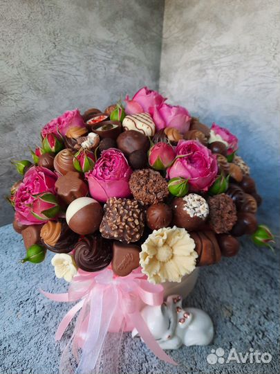 Съедобные подарки / букет из конфет