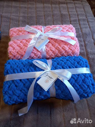 Пледы детские вязаные