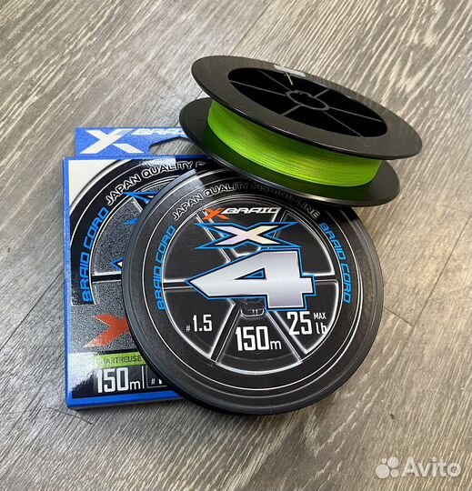 Шнур YGK X-Braid Braid Cord X4 150m Chartreuse