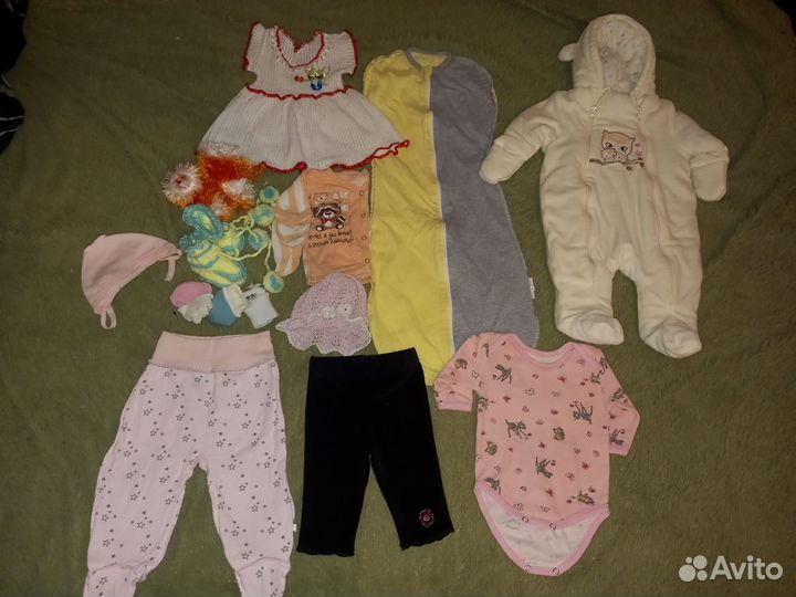 Вещи на девочку пакетом 56-74