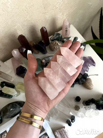 Розовый кварц кристаллы