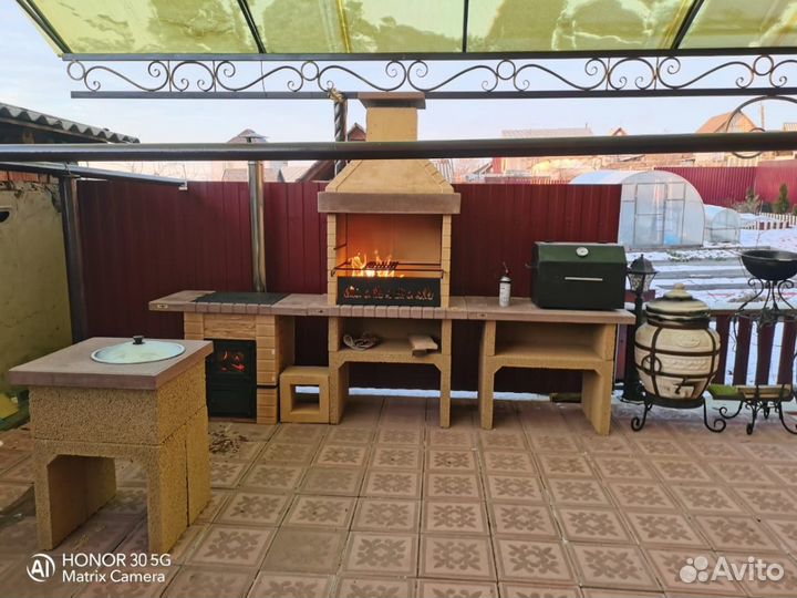 Барбекю печь (мангал), печь под казан, столы