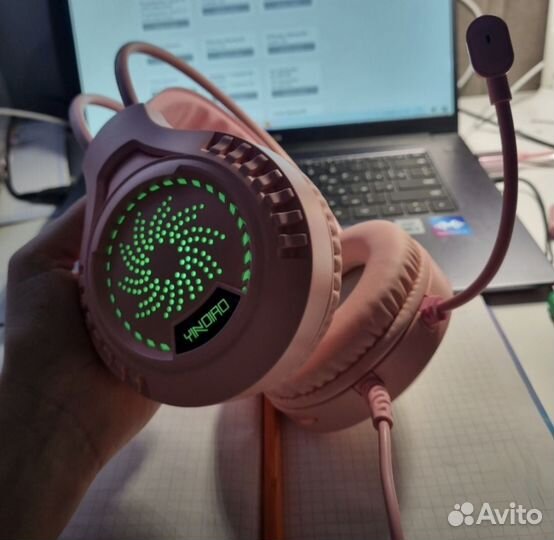 Наушники проводные игровые с микрофоном usb