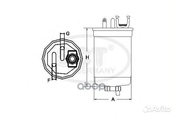 Топливный фильтр audi A4/A6/A8 2.5D 97- st325 SCT