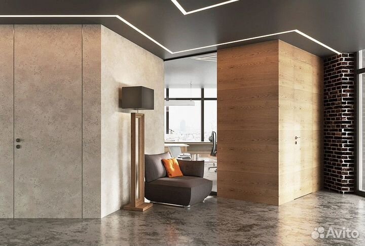 Скрытые двери под покраску