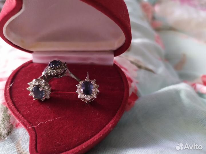 Кольцо.Серебряное.серьги