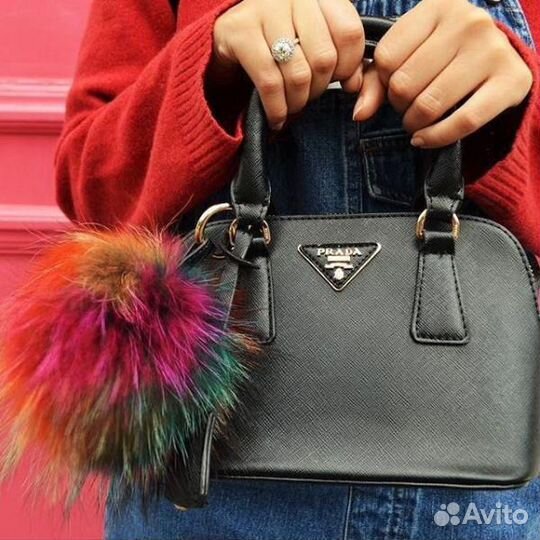 Брелок на сумку из натурального меха