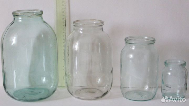 Банки стеклянные обычные и винтовые