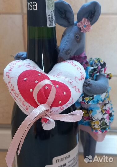 Мышь декоративная на бутылку