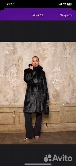 Шуба натуральная нутрия