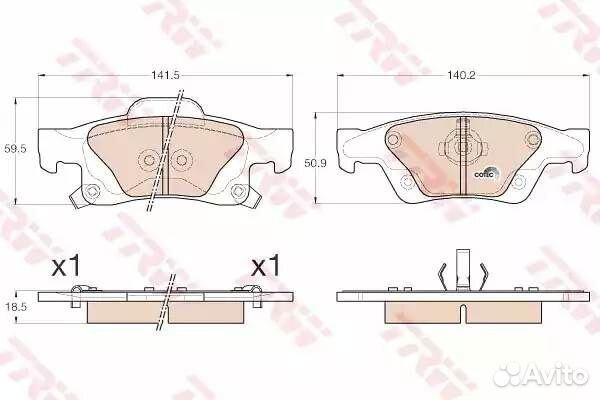 Колодки тормозные jeep grand cherokee 10- задние
