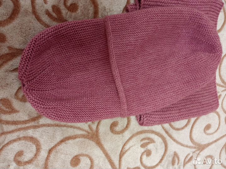 Комплект шапка и снуд зимний