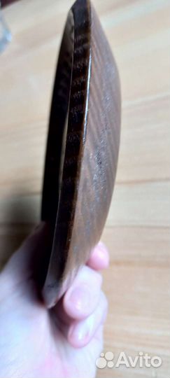 Настенная тарелка деревянная Вильнюс